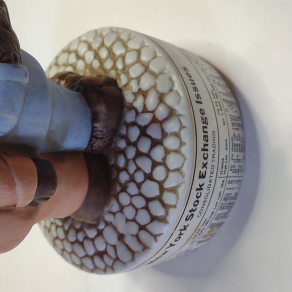 Vintage NY Stock Exchange Wall Street Bull Bear market dual Music Box 1988 Aldon - Picture 6 of 14